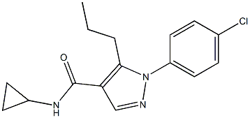 N4-cyclopropyl-1-(4-chlorophenyl)-5-propyl-1H-pyrazole-4-carboxamide Struktur