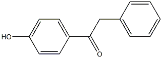 1-(4-hydroxyphenyl)-2-phenylethan-1-one Struktur