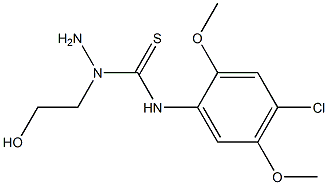 N1-(4-chloro-2,5-dimethoxyphenyl)-1-(2-hydroxyethyl)hydrazine-1-carbothioamide Struktur