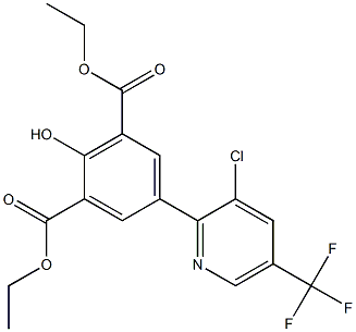 diethyl 5-[3-chloro-5-(trifluoromethyl)-2-pyridinyl]-2-hydroxyisophthalate Struktur