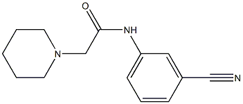 N1-(3-cyanophenyl)-2-piperidinoacetamide Struktur