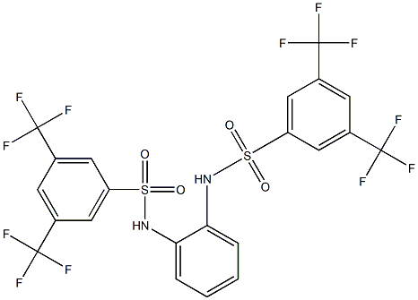 N1-[2-({[3,5-di(trifluoromethyl)phenyl]sulfonyl}amino)phenyl]-3,5-di(trifluoromethyl)benzene-1-sulfonamide Struktur