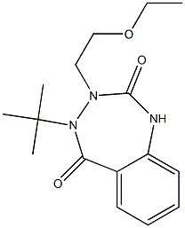 4-(tert-butyl)-3-(2-ethoxyethyl)-3,4-dihydro-1H-1,3,4-benzotriazepine-2,5-dione Struktur