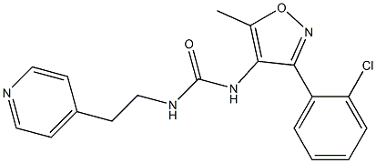 N-[3-(2-chlorophenyl)-5-methylisoxazol-4-yl]-N'-[2-(4-pyridyl)ethyl]urea Struktur