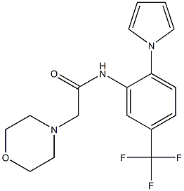 2-morpholino-N-[2-(1H-pyrrol-1-yl)-5-(trifluoromethyl)phenyl]acetamide Struktur