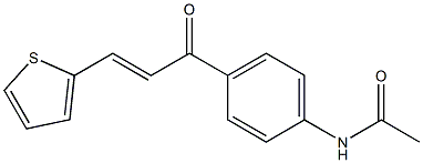 N1-{4-[3-(2-thienyl)acryloyl]phenyl}acetamide Struktur