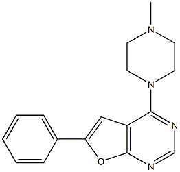 4-(4-methylpiperazino)-6-phenylfuro[2,3-d]pyrimidine Struktur