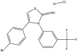 4-(4-bromophenyl)-3-[3-(trifluoromethyl)phenyl]-1,3-thiazol-2(3H)-imine hydrochloride Struktur