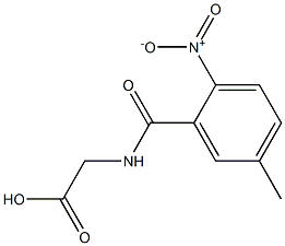 2-[(5-methyl-2-nitrobenzoyl)amino]acetic acid Struktur