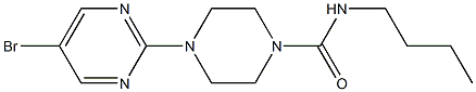 N1-butyl-4-(5-bromopyrimidin-2-yl)piperazine-1-carboxamide Struktur