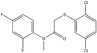 N1-(2,4-difluorophenyl)-N1-methyl-2-[(2,5-dichlorophenyl)thio]acetamide Struktur