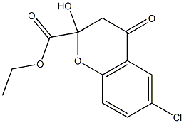 ethyl 6-chloro-2-hydroxy-4-oxochromane-2-carboxylate Struktur