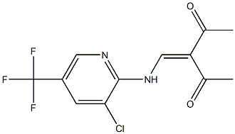 3-({[3-chloro-5-(trifluoromethyl)-2-pyridyl]amino}methylidene)pentane-2,4-dione Struktur