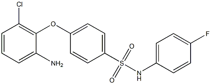 N1-(4-fluorophenyl)-4-(2-amino-6-chlorophenoxy)benzene-1-sulfonamide Struktur