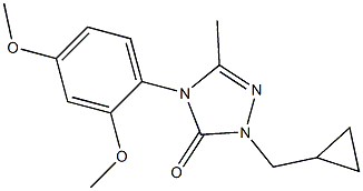 2-(cyclopropylmethyl)-4-(2,4-dimethoxyphenyl)-5-methyl-2,4-dihydro-3H-1,2,4-triazol-3-one Struktur