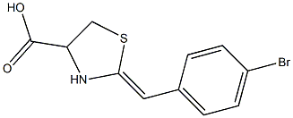 2-[(Z)-(4-bromophenyl)methylidene]-1,3-thiazolane-4-carboxylic acid Struktur