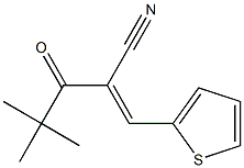 2-(2,2-dimethylpropanoyl)-3-(2-thienyl)acrylonitrile Struktur