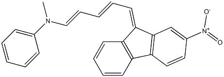 N1-methyl-N1-[5-(2-nitro-9H-fluoren-9-yliden)penta-1,3-dienyl]aniline Struktur