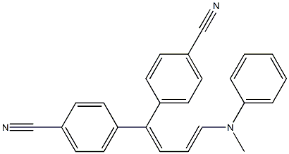 4-[1-(4-cyanophenyl)-4-(methylanilino)buta-1,3-dienyl]benzonitrile Struktur