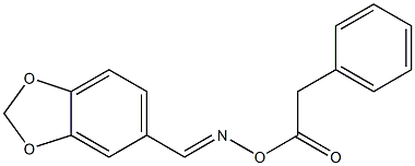 5-({[(2-phenylacetyl)oxy]imino}methyl)-1,3-benzodioxole Struktur