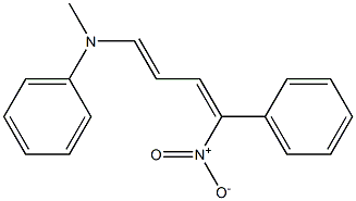 N1-methyl-N1-(4-nitro-4-phenylbuta-1,3-dienyl)aniline Struktur