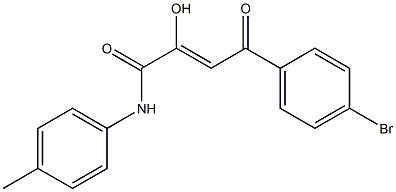 N1-(4-methylphenyl)-4-(4-bromophenyl)-2-hydroxy-4-oxobut-2-enamide Struktur