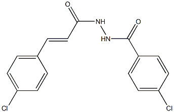 4-chloro-N'-[(E)-3-(4-chlorophenyl)-2-propenoyl]benzenecarbohydrazide Struktur