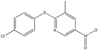 2-[(4-chlorophenyl)thio]-3-methyl-5-nitropyridine Struktur