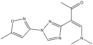 4-(dimethylamino)-3-[1-(5-methylisoxazol-3-yl)-1H-1,2,4-triazol-3-yl]but-3-en-2-one Struktur