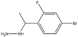 (1-(4-bromo-2-fluorophenyl)ethyl)hydrazine Struktur