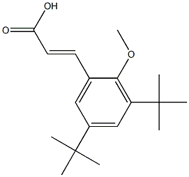 (E)-3-(3,5-di-tert-butyl-2-methoxyphenyl)acrylic acid Struktur