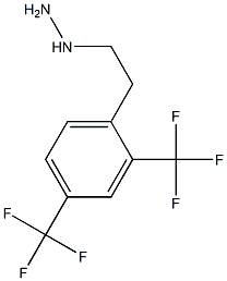 1-(2,4-bis(trifluoromethyl)phenethyl)hydrazine Struktur