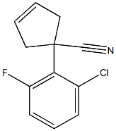 1-(2-chloro-6-fluorophenyl)cyclopent-3-enecarbonitrile Struktur