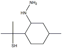 2-(2-hydrazinyl-4-methylcyclohexyl)propane-2-thiol Struktur