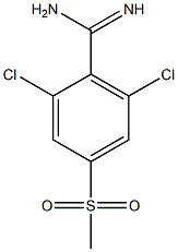 2,6-dichloro-4-(methylsulfonyl)benzamidine Struktur