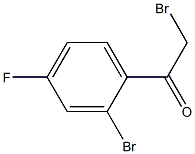 2-bromo-1-(2-bromo-4-fluorophenyl)ethanone Struktur