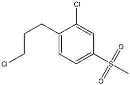 2-chloro-1-(3-chloropropyl)-4-(methylsulfonyl)benzene Struktur