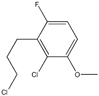 2-chloro-3-(3-chloropropyl)-4-fluoro-1-methoxybenzene Struktur