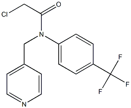 2-chloro-N-(4-(trifluoromethyl)phenyl)-N-((pyridin-4-yl)methyl)acetamide Struktur