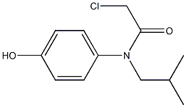 2-chloro-N-(4-hydroxyphenyl)-N-isobutylacetamide Struktur