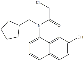 2-chloro-N-(cyclopentylmethyl)-N-(2-hydroxynaphthalen-8-yl)acetamide Struktur