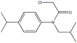 2-chloro-N-isobutyl-N-(4-isopropylphenyl)acetamide Struktur