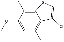 3-chloro-6-methoxy-4,7-dimethylbenzo[b]thiophene Struktur