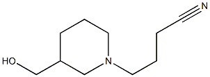 4-(3-(hydroxymethyl)piperidin-1-yl)butanenitrile Struktur