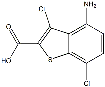 4-amino-3,7-dichlorobenzo[b]thiophene-2-carboxylic acid Struktur