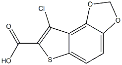 8-chloro-2,3-dihydrothieno[2,3-g][1,3]benzodioxole-7-carboxylic acid Struktur