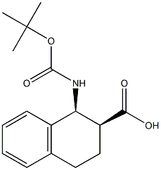 CIS-1-(tert-butoxycarbonylamino)-1,2,3,4-tetrahydronaphthalene-2-carboxylic acid Struktur