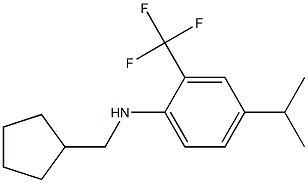 N-(cyclopentylmethyl)-2-(trifluoromethyl)-4-isopropylbenzenamine Struktur