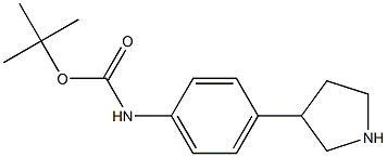 tert-butyl 4-(pyrrolidin-3-yl)phenylcarbamate Struktur