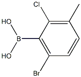 6-Bromo-2-chloro-3-methylbenzeneboronic acid Struktur